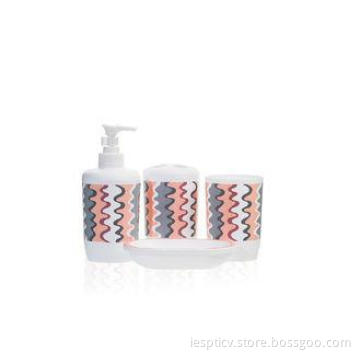 Fashion 4PCs Decorative Bathroom Sets with Stainless Steel
